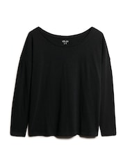 Superdry Black Long Sleeve Jersey Top - Image 5 of 6