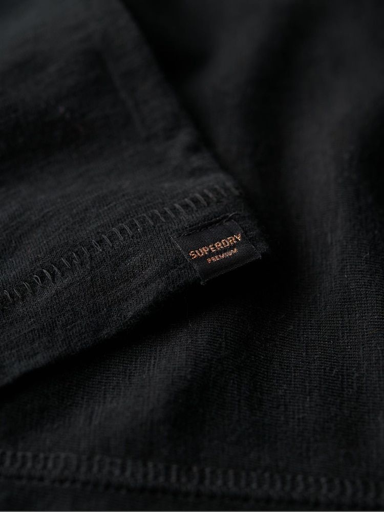 Superdry Black Long Sleeve Jersey Top - Image 6 of 6