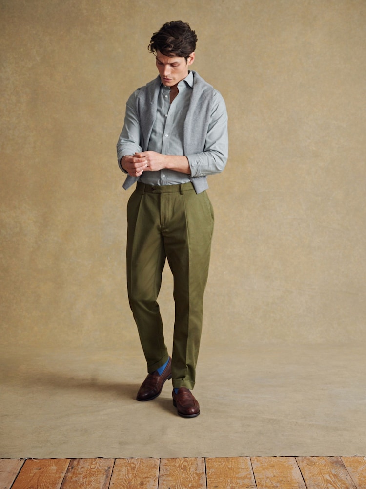 Barbour® Green Cotton 100% Cotton Chinos - Image 2 of 12