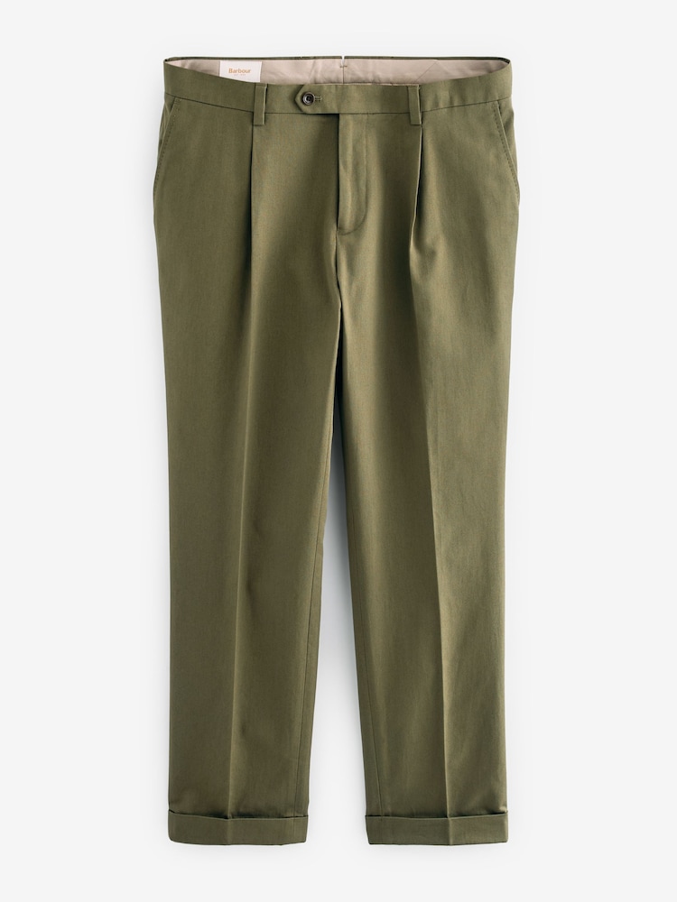 Barbour® Green Cotton 100% Cotton Chinos - Image 6 of 12