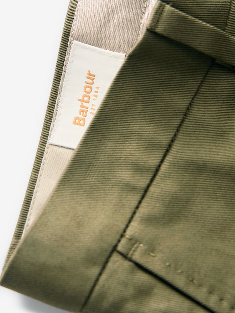 Barbour® Green Cotton 100% Cotton Chinos - Image 8 of 12