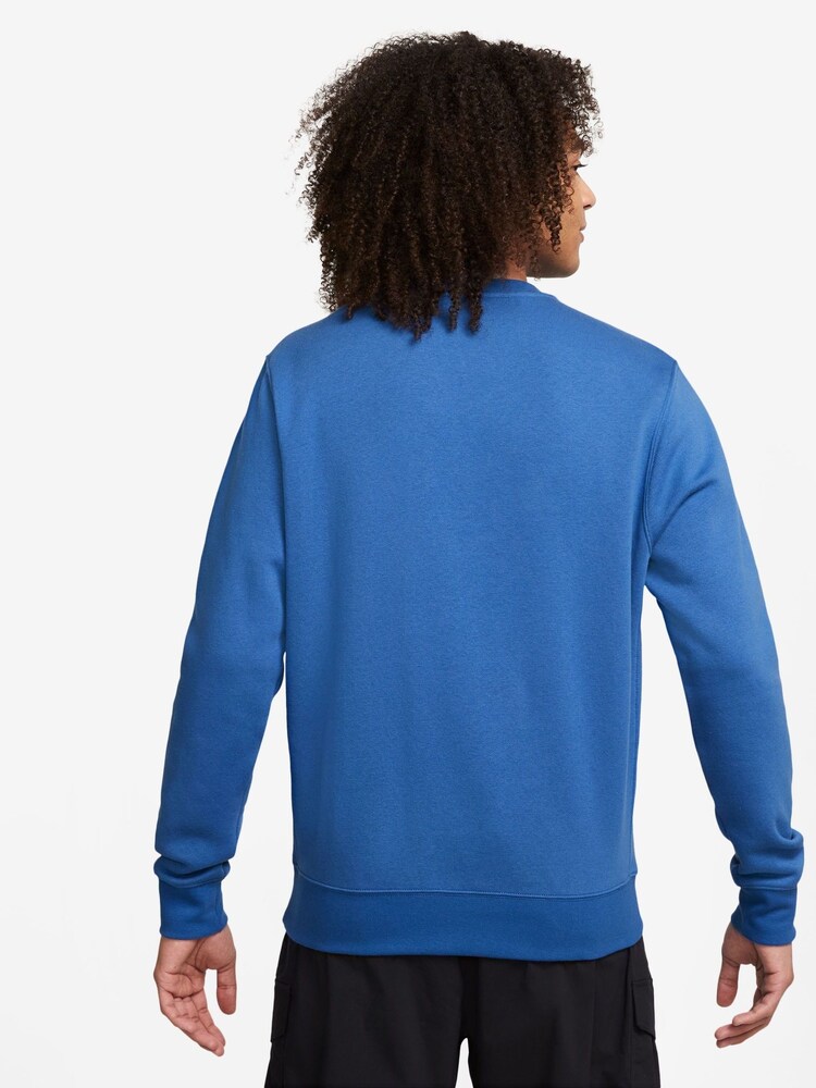 Nike Blue/White Club Crew Sweatshirt - Image 2 of 3