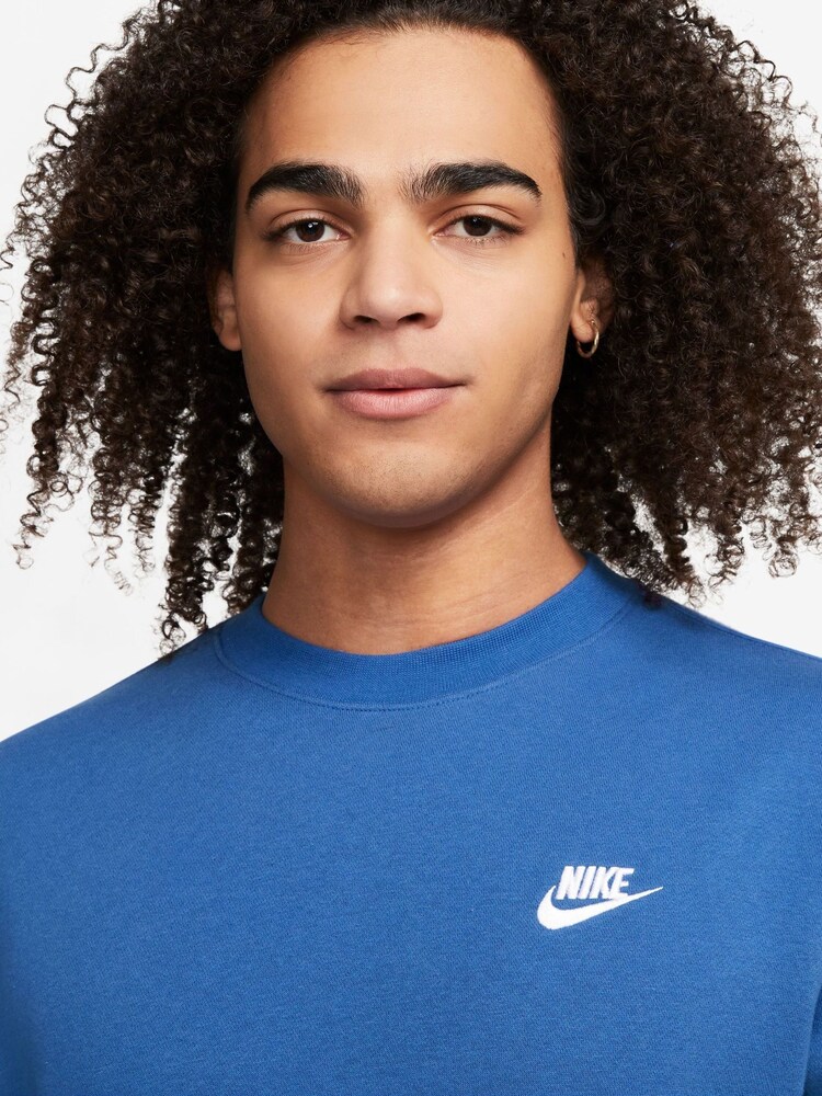 Nike Blue/White Club Crew Sweatshirt - Image 3 of 3