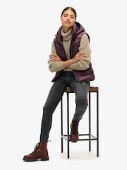 Superdry Smoky Aubergine Purple Hooded Fuji Quilt Padded Gilet Jacket - Image 4 of 8
