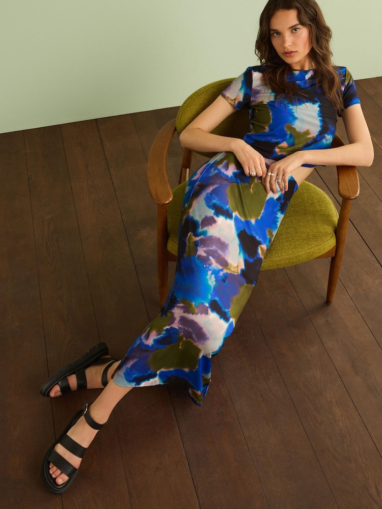 Tie Dye Print Co-ord Midi Skirt - Image 2 of 6