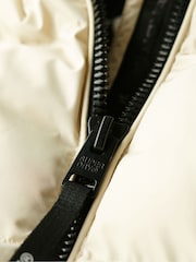 Superdry Pelican Beige Hooded Sports Puffer Jacket - Image 7 of 8