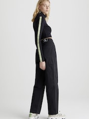 Calvin Klein Jeans Logo Belt High Rise Relaxed Black Joggers - Image 3 of 5