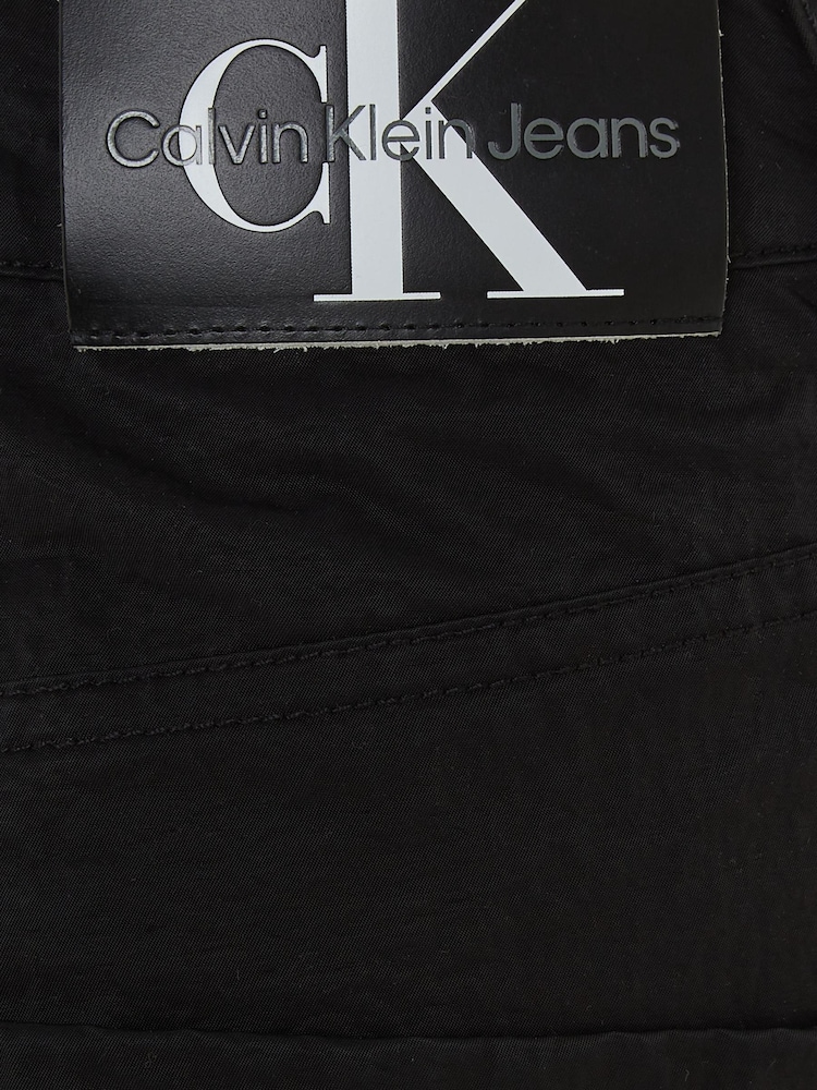 Calvin Klein Jeans Logo Belt High Rise Relaxed Black Joggers - Image 5 of 5 Calvin Klein Jeans Logo Belt High Rise Relaxed Black Joggers - Image 5 of 5