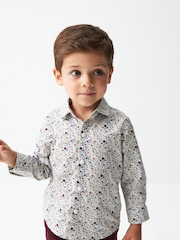 Pink Smart Floral Print Shirt (3mths-7yrs) - Image 1 of 7