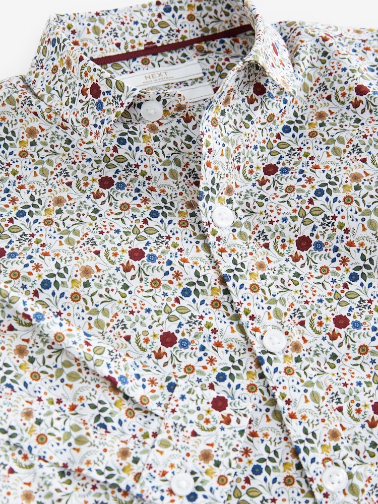 Pink Smart Floral Print Shirt (3mths-7yrs) - Image 7 of 7