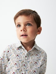 Pink Smart Floral Print Shirt (3mths-7yrs) - Image 4 of 7