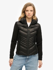 Superdry Black Hooded Storm Fleece Jacket - Image 3 of 7
