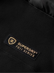Superdry Black Hooded Storm Fleece Jacket - Image 7 of 7