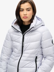 Superdry Iced Purple Hooded Fuji Quilt Padded Jacket - Image 2 of 6