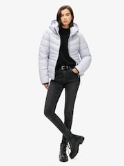 Superdry Iced Purple Hooded Fuji Quilt Padded Jacket - Image 3 of 6