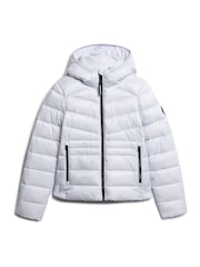 Superdry Iced Purple Hooded Fuji Quilt Padded Jacket - Image 4 of 6