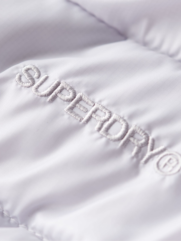 Superdry Iced Purple Hooded Fuji Quilt Padded Jacket - Image 6 of 6