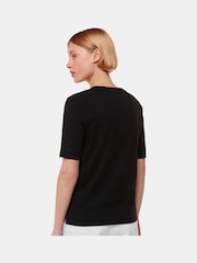Whistles Black 100% Cotton Rosa T-Shirt - Image 2 of 4