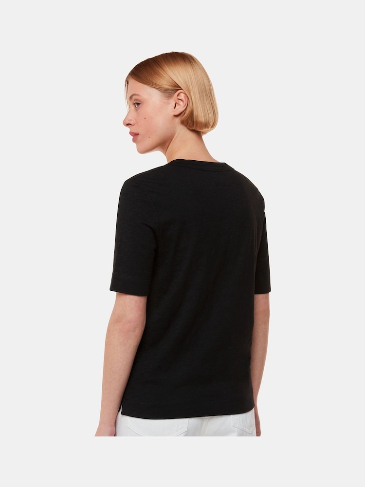 Whistles Black 100% Cotton Rosa T-Shirt - Image 2 of 4