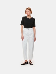 Whistles Black 100% Cotton Rosa T-Shirt - Image 3 of 4