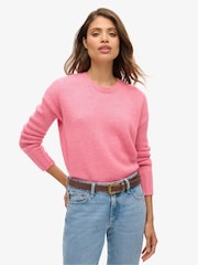 Superdry Pink Essential Crew Neck Jumper - Image 1 of 5