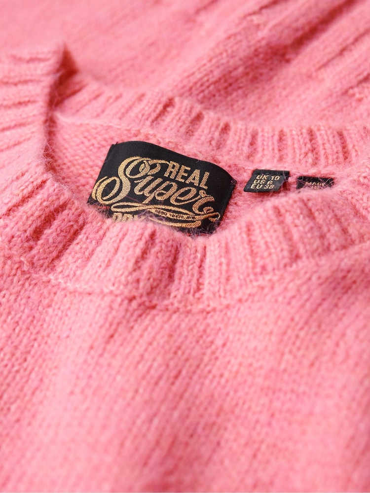 Superdry Pink Essential Crew Neck Jumper - Image 5 of 5