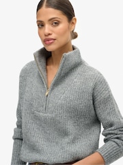 Superdry, Essential, Pullover mit halbem Reißverschluss - Bild 5 von 8