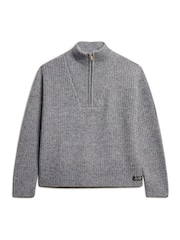 Superdry, Essential, Pullover mit halbem Reißverschluss - Bild 6 von 8