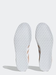 adidas Originals Pink/White Gazelle Trainers - Image 10 of 13
