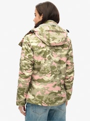 Superdry Seagrass Green Pink Camo Hooded Mountain Windbreaker Jacket - Image 2 of 6