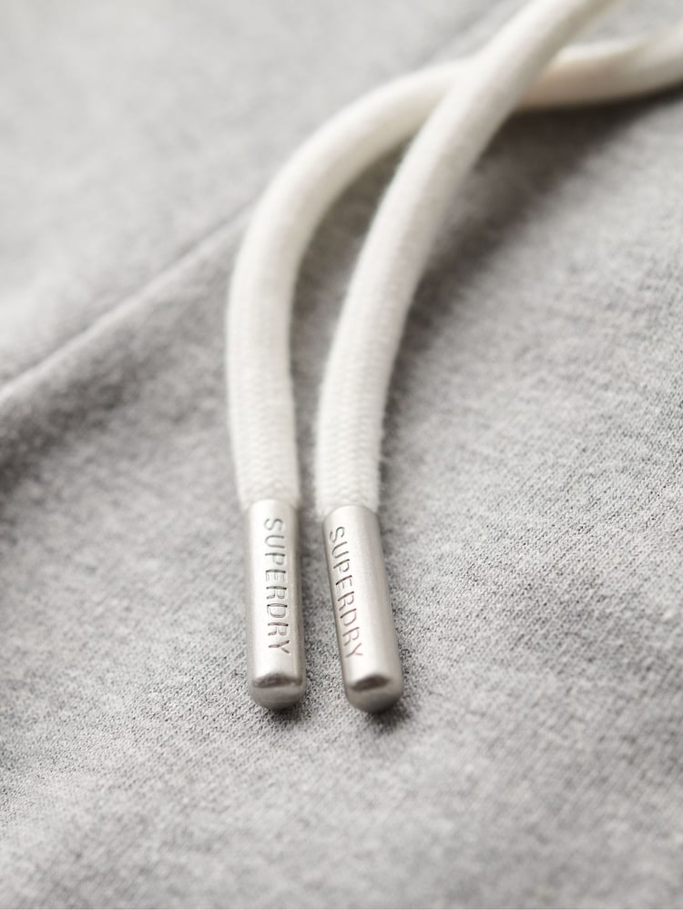 Superdry Grey Marl Athletic Stripe Flare 100% Cotton Joggers - Image 5 of 6