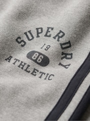 Серый меланж - Superdry Athletic в полоску Flare 100% Cotton Joggers - Изображение 6 из 6