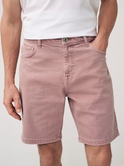 Pink Garment Dye Denim Shorts - Image 1 of 8