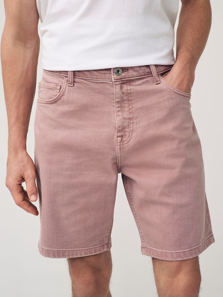 Pink Garment Dye Denim Shorts - Image 1 of 8