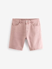 Pink Garment Dye Denim Shorts - Image 4 of 8