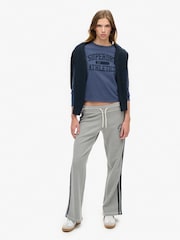 Superdry Mariner Navy Athletic Ringer Slim Long Sleeve Top - Image 3 of 6