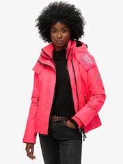 Superdry Hyper Fire Pink Hooded Mountain Windbreaker Jacket - Image 1 of 6