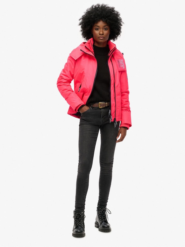 Superdry Hyper Fire Pink Hooded Mountain Windbreaker Jacket - Image 2 of 6