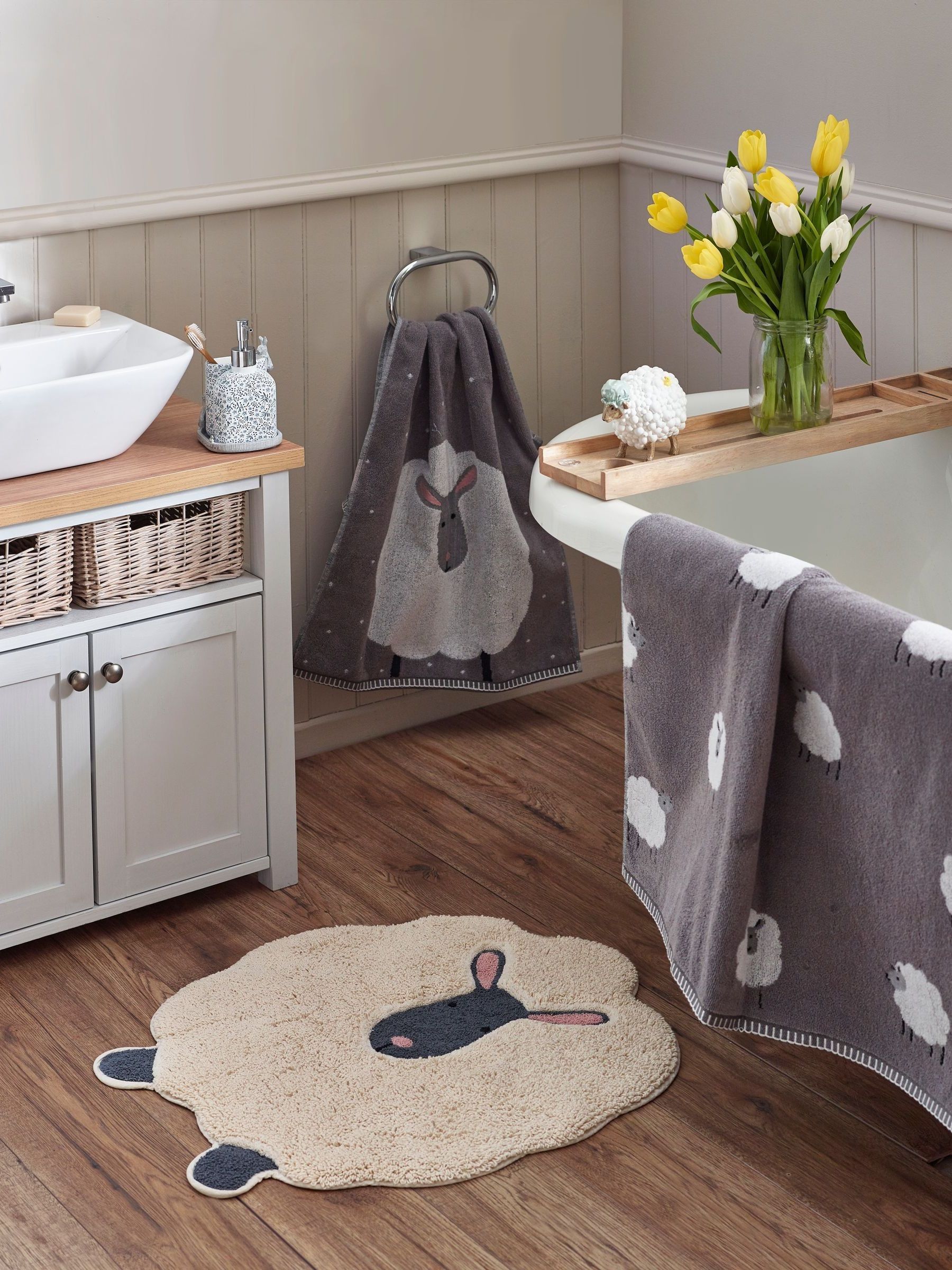 Buy Grey Sheep 100% Cotton Bath Mat from the Next UK online shop