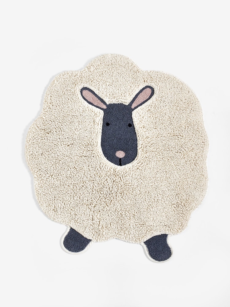 Grey Sheep 100% Cotton Bath Mat - Image 4 of 4