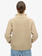 Superdry Fudge Brown Essential Half Zip Jumper - Image 2 of 5
