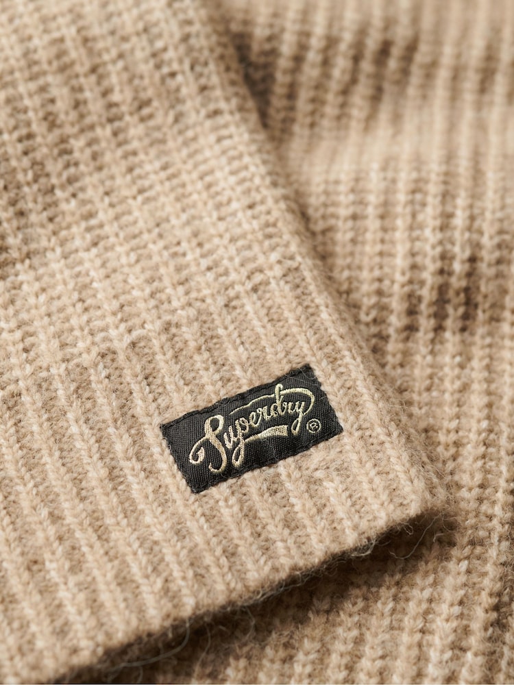 Superdry Fudge Brown Essential Half Zip Jumper - Image 5 of 5