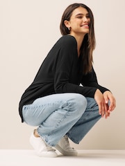 Black Long Sleeve Tunic Top - Image 2 of 5