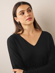 Black Long Sleeve Tunic Top - Image 4 of 5