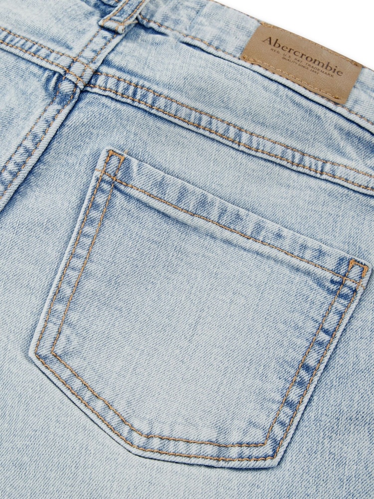 Abercrombie & Fitch Blue Braided Wide Leg Jeans - Image 8 of 8 Abercrombie & Fitch Blue Braided Wide Leg Jeans - Image 8 of 8