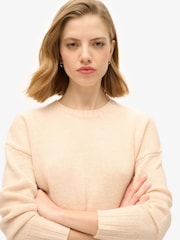 Superdry Shadow Pale Pink Essential Crew Neck Jumper - Image 2 of 4