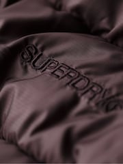Superdry Smoky Aubergine Purple Hooded Fuji Quilt Padded Jacket - Image 9 of 9
