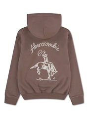 Abercrombie & Fitch Brown Saddle Up Pullover Hoodie - Image 4 of 6