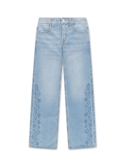 Abercrombie & Fitch Bestickte Jeans mit weitem Bein - Bild 1 von 5