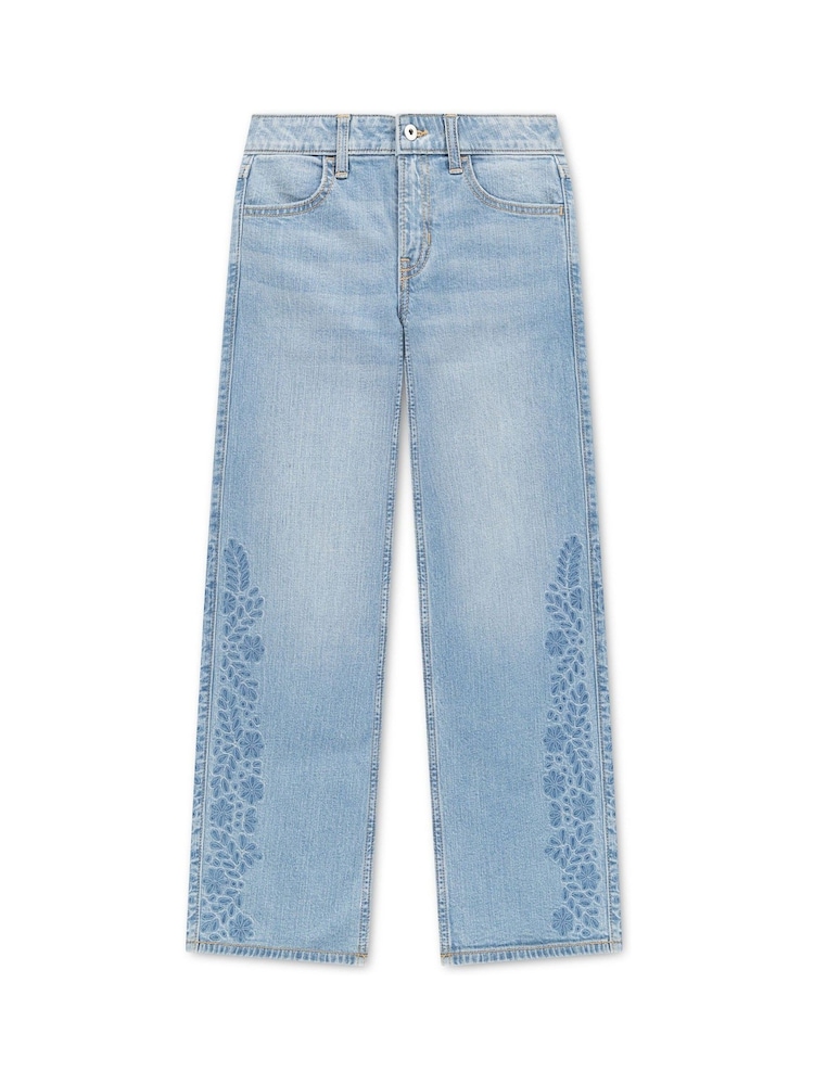 Abercrombie & Fitch Bestickte Jeans mit weitem Bein - Bild 1 von 5